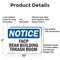 Signmission FACP In Rear Building Trash Room, 10 in W x Rectangle, Aluminum OS-2PACK-NS-A-710-L-12407 - alternate 8